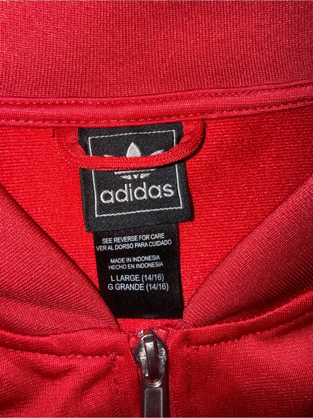 Youth Large 14-16 Adidas Indiana Hoosiers crimson red full-zip track jacket - Picture 3 of 7